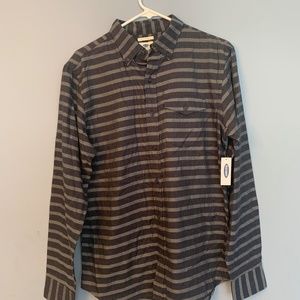 Men’s Medium Navy Blue & Black Dress Shirt